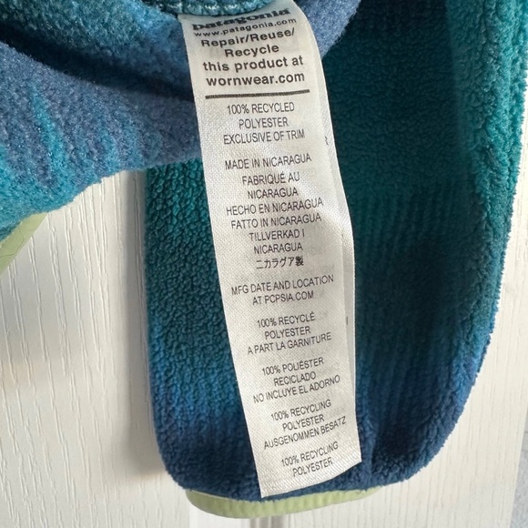 Patagonia Snap-T Fleece Womens Lightweight Synchilla Aurora Dark Borealis - Picture 5 of 6